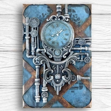 Clearstamps Stamperia - Gardens of Time - Half Clocks and Writtings