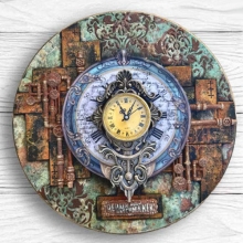 Silicon Mould A5 - Gardens of Time - Clock and Flowers