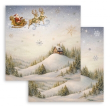 Papper Stamperia - Silent Night - Santa Claus Sleigh