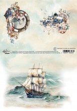 Decoupage Papper Alchemy of Art - Ocean Blue 02