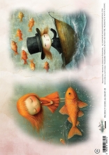 Decoupage Papper Alchemy of Art - Ocean Blue 03