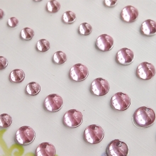 Adhesive Pearls - Sparky Bubbles - Light Pink - 60 st