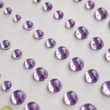 Adhesive Pearls - Sparky Bubbles - Light Purple - 60 st
