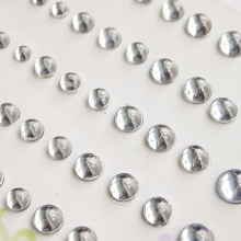 Adhesive Pearls - Sparky Bubbles - Transparent - 60 st
