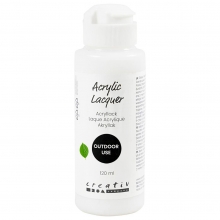Akryllack Väderbeständig, Blank, 120 ml, Outdoor, Vattenavvisande