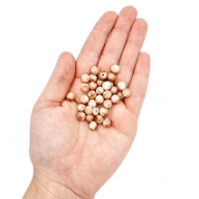 Akrylpärlor 8 mm - Marble Beige - 33 st