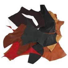 Äkta läder Mixade färger 500 gram Skinn till scrapbooking, pyssel och hobby