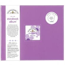 D-ring Storybook Album 12”x12” Doodlebug - Lilac