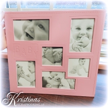 Album 12”x12” Pioneer Sewn Embossed Collage Frame Baby Girl