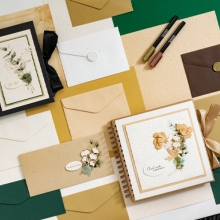 Fotoalbum Spiralbundet - 20,5x20,5 cm - Light Beige - 30 sidor