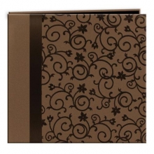 Album 12”x12” - Scroll Embroider With Ribon Brown