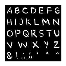 Schablon Stamperia - Baby Alphabet - 12x12 cm