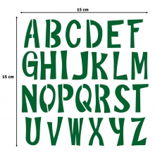 Schablon Vaessen - Uppercase Letters - 15x15 cm