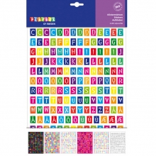 Stickers Alfabet 6 st A4 ark 1100 klistermärken