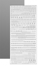 Stickers Peel Off’s - Mini Alfabet och Siffror - Silver