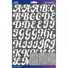 Alfabet Stickers Sticko - White Foil Funki Dori