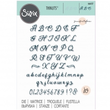 Dies Alfabet - Höjd: 16 mm - Scripted Alphabet by Sizzix