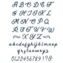 Dies Alfabet - Höjd: 16 mm - Scripted Alphabet by Sizzix