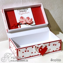 Trädekorationer Hjärtan Röd & Vit 12 st Dekoration Bröllop Kärlek