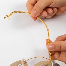 Aluminiumtråd - Tjocklek 1 mm - Guld - 16 m