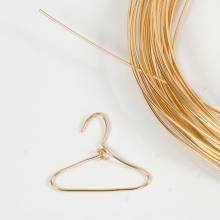 Aluminiumtråd - Tjocklek 2 mm - Guld - Rund - 10 m