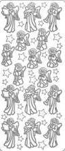 Stickers Peel Off’s Julänglar 15 st Silver Julklistermärken