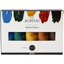 Pigment Art Acrylic Mixade Naturfärger 5x75 ml Studiofärg