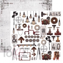 Scrapbooking Paper Pack - 13 Arts - INDUSTRIAL ZONE