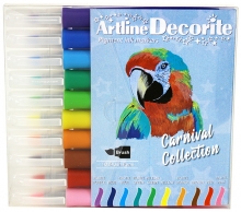 Artline Decorite Brush Markers - Carnival - 10 st
