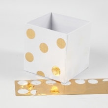 Askar dekorerade med dekorationsfolie DIY Inspiration