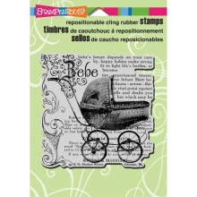 Cling Rubber Stamp Baby Elements Stampendous Stämplar Embossing