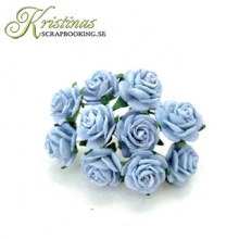 Pappersblommor pappersrosor Rose 10 mm Baby Blue Student Konfirmation