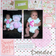 Sweet Baby Girl Stickers Enamel Shapes Echo Park Dekorationer DIY