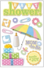 3D Stickers Baby Shower Paper House Dekorationer DIY