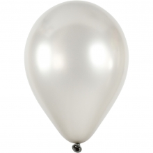 Ballonger Silver dia. 23 cm Runda 8 st till scrapbooking, pyssel och hobby