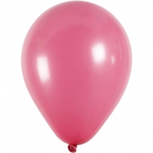 Ballonger - Mörkrosa - dia. 23 cm - Runda - 10 st