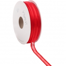 Band Organza Edge Prego 10mm Red Julband