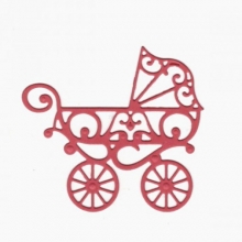 Dies Nellies Choice Baby Pram Barnvagn till scrapbooking, pyssel och hobby