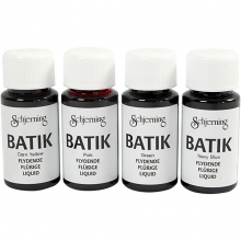 Batikfärg - Mixade Färger - 4 st á 50 ml