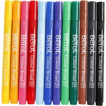 Berol Colourbroad - Mixade Färger - Spets: 1,2 mm - 12 st