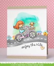 Clear Stamps 4"X6" Lawn Fawn Bicycle Built For You Stämplar