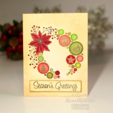 Clearstamps Woodware - Big Bubble Poinsettia Ring