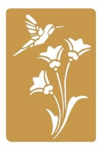 Schablon Metall Darice Bird & Flower 5.7x8.2 cm Stencil
