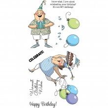 Art Impressions 9 st Clear Stamps Birthday Wishes Clearstamps Silkonstämpel