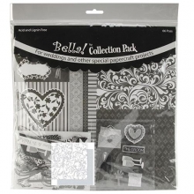 Papper Ruby Rock It Wedding Kit Collection Black / Silver Mönstrade Scrapbooking