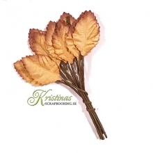 Blad 10-pack 3 cm Höstbruna Löv Pyssel till scrapbooking, pyssel och hobby