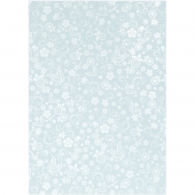 Mönstrade Papper A4 - Ljusblå Silver Swirl - 20 st