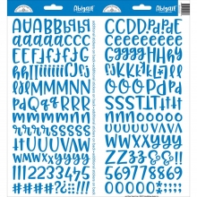 Alfabet Stickers Doodlebug Abigail Font Blue Jean Klistermärken