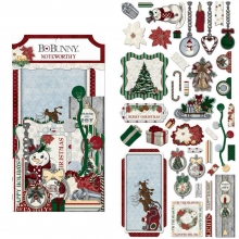 Die Cuts Noteworthy Tis the Season 44 delar Bo Bunny Juldekorationer DIY