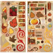 Chipboard Die Cuts Farmers Market 51 delar Bo Bunny Scrapbooking Papper